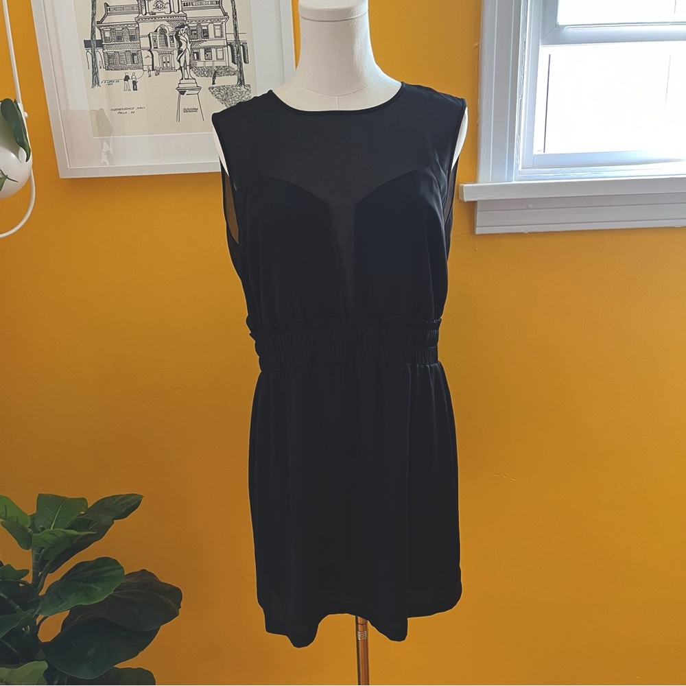 bcbgmaxazria black mini dress size l
